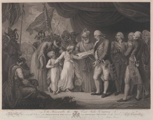 La remise du traité définitif par les princes otages aux mains de Lord Cornwallis