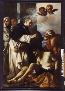 Saint Anthelme soignant un malade - Daniel Seiter