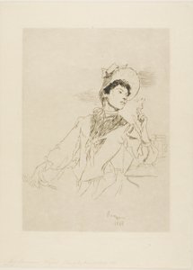 Femme fumant une cigarette - Daniel Urrabieta Vierge