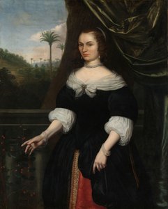 Portrait de Dina Lems, épouse de Jan Valckenburgh - Daniel Vertangen (signed by artist)