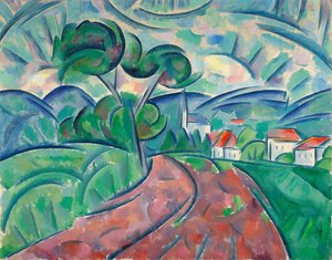 La route au village, vers 1908-1912