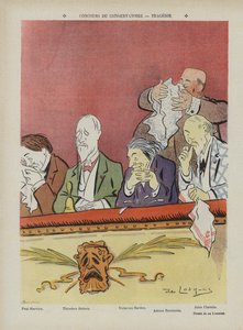 Concours au Conservatoire de Paris - tragédie. Illustration pour Le Rire - Daniel de Losques