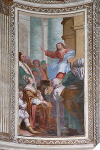 Jésus prêchant dans le temple