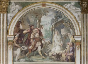 Saint Hugues rencontrant Ruggero di Calabria, 1629