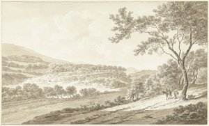 Vue de Palestrina depuis la Villa Adriana - Daniël Dupré