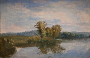 Vue du lac Vejl près de Silkeborg, Jutland