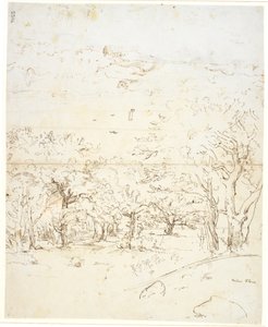 Vue à travers une forêt vers un détroit - Dankvart Dreyer