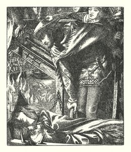 La Dame de Shalott - Dante Gabriel (after) Rossetti