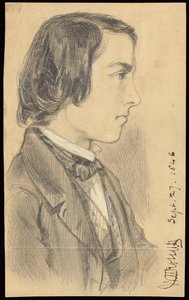 Portrait de William Michael Rossetti - Dante Gabriel Charles Rossetti