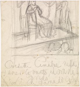 Le retour de Tibulle à Délie - Étude pour la figure de Délie - Dante Gabriel Charles Rossetti