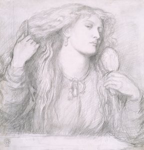 Femme se peignant les cheveux, Fanny Cornforth - Dante Gabriel Charles Rossetti
