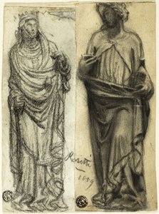 Deux études de sculpture médiévale - Dante Gabriel Rossetti