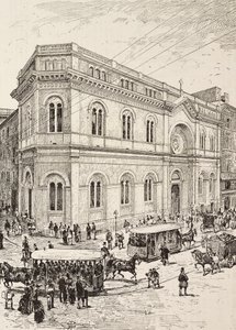 Église évangélique sur la Via Nazionale, Rome, Italie, gravure d