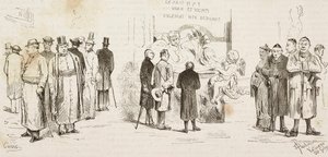Pèlerins allemands à Rome, gravure de Dante Paolocci et Canedi, de L