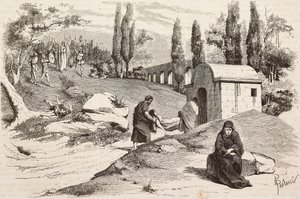 Dans le camp néfaste, Rome Vaincue par Alexandre Parodi, Acte V, gravure de Dante Paolocci d