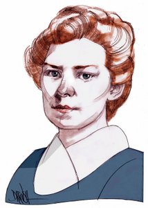 Ethel Lilian Boole Voynich, 2013 (dessin numérique au crayon de couleur)