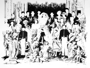Ballade de Charles et Di, 2006 (encre indigo sur papier)