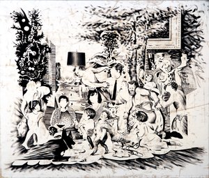 Noël chez les Kennedy, 2016 (huile sur toile)