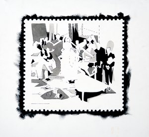 Fête de Pan (étude de timbre), 2019 (encre sur papier)