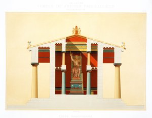 Section transversale du temple de Jupiter à Égine - Daumont