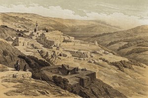 Couvent de la Terra Santa, Nazareth (lithographie en couleur)