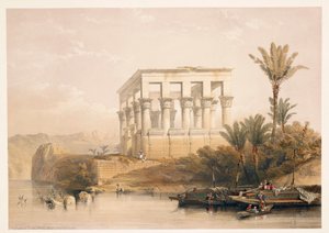 Égypte, le temple de Philæ connu sous le nom de "Lit du Pharaon" (gravure)
