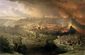 La Destruction de Jérusalem en 70 après J.-C., gravée par Louis Haghe