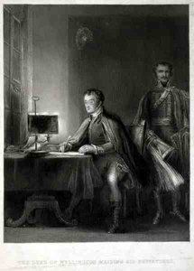 Le duc de Wellington écrivant ses dépêches, gravé par William Greatbach