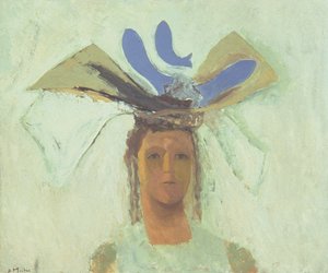 Fille avec poisson bleu