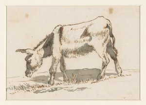 Âne broutant, de gauche - David Alphonse de Sandoz Rollin