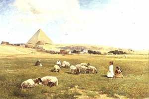 Un troupeau arabe près de Mena