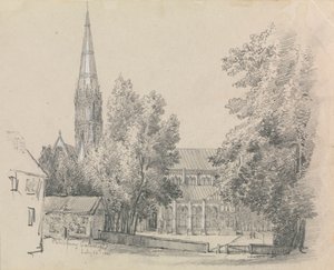 Vue de la cathédrale de Salisbury - David Charles Read