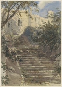 Escalier de jardin à Haddon Hall (Derbyshire)