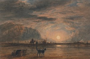 Scène de plage - lever de soleil - David Cox