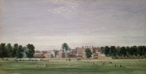 Buckingham House depuis Green Park, 1825