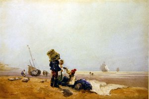 Pêcheurs sur le rivage