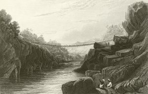 Pont de corde en herbe à Teree, Gurwall - David Cox