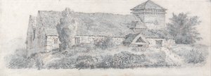 Llanfair Church, North Wales pour A Treatise on Landscape Painting and Effect in Water Colours (Traité sur la peinture de paysage et les effets de l