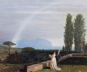 Couple devant un paysage près de Gênes