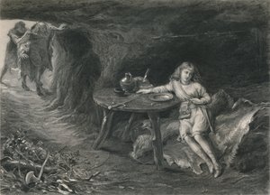 Imogen dans la caverne Cymbeline, vers 1870
