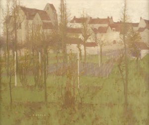 Grez depuis la rivière, vers 1896 - David Gauld