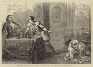 Parmi les amateurs, scène de Complot et Passion, jouée par le Blackheath Dramatic Club - David Henry Friston