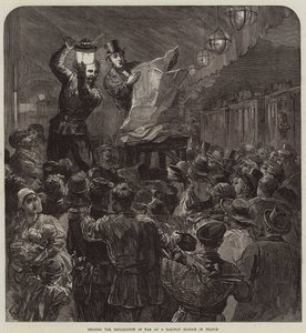 Lecture de la déclaration de guerre dans une gare en France - David Henry Friston
