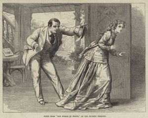 Scène de La Femme en blanc, au Théâtre Olympique