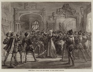 Scène de Twixt Axe and Crown, au Queen