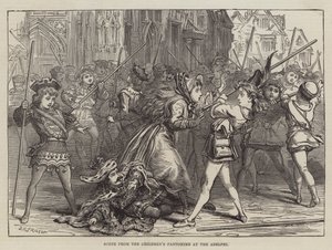 Scène de la pantomime pour enfants à l