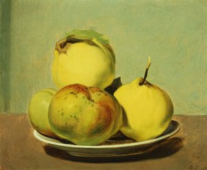Plat de pommes et de coings,