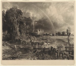 Cathédrale de Salisbury depuis les prés: l