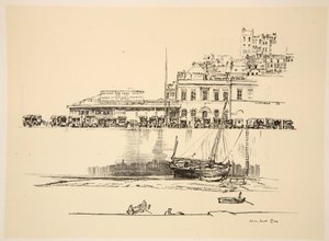 Un dépôt de la Croix-Rouge britannique à Boulogne, illustration de 