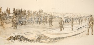 Surveillance des prisonniers allemands, illustration de 